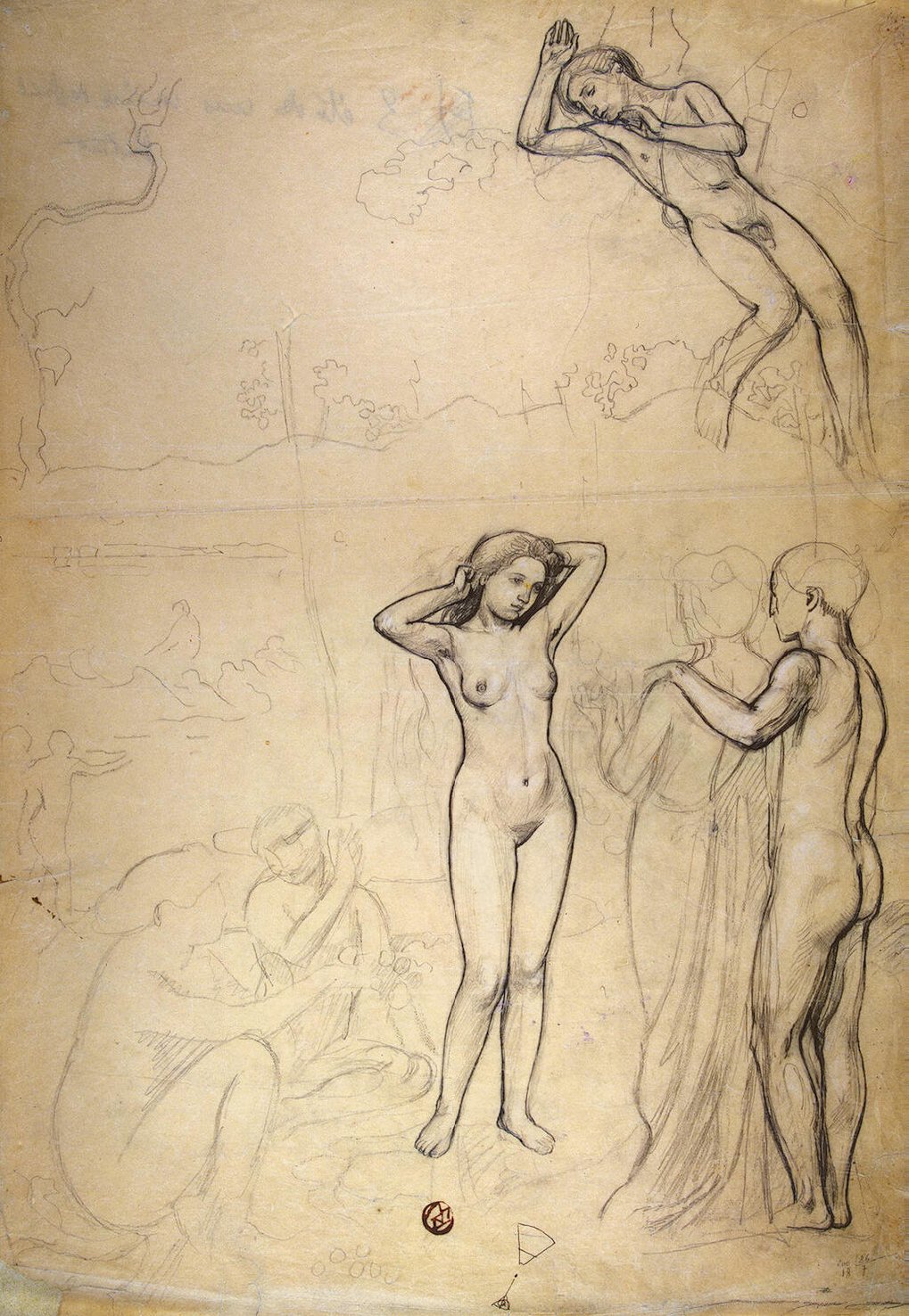 Study of the First Pannel from the Series 'The Story of Psyche'